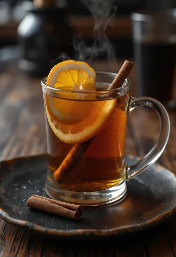 Krydret varm cider frisk serveret