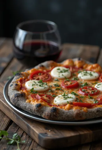 Pizza di Grano Arso med brændt korn og italienske oste