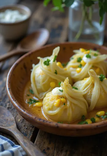 Humita andina med majs og creme fraiche