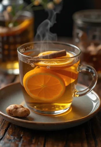 Appelsin-ingefær te i kop