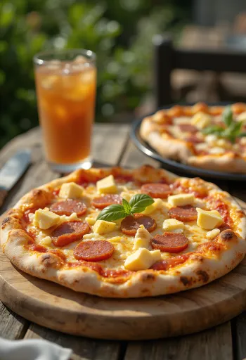 Pizza Dominicana serveret
