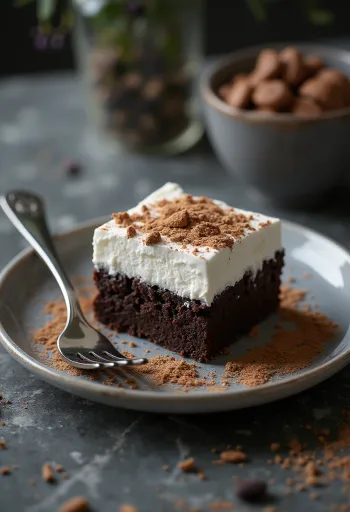 Chokoladesnitter med skum serveret