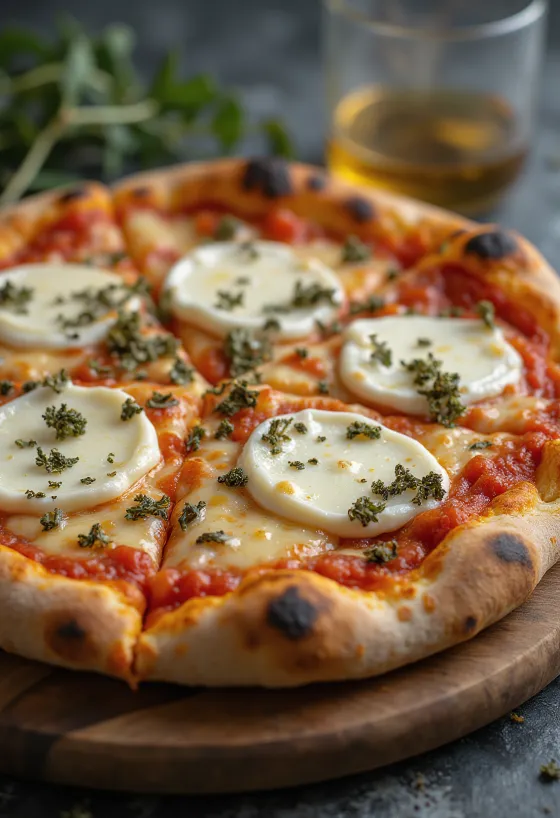 Pizza ai Formaggi di Capra med gedeoste og mozzarella