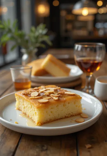 Kage med sirup og mandelflager uden æg