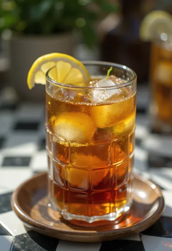 Mynte iste med limeskiver og mynteblade i et glas