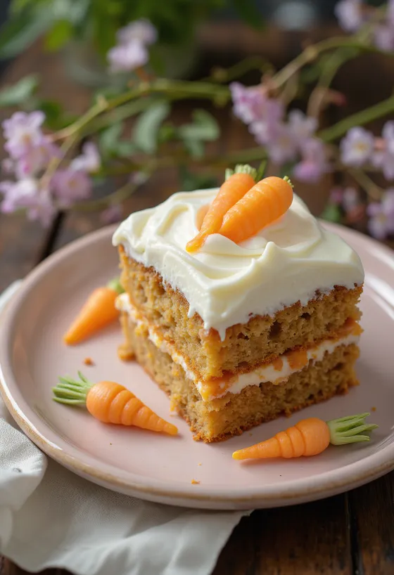 Påske Gulerodskage med fondant-gulerodspynt