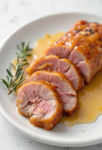 Andebryst med appelsin, møre kødstykker dryppet med silkeblød appelsinsauce