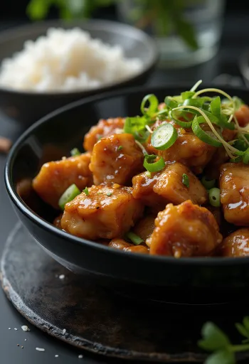Peking kylling serveret