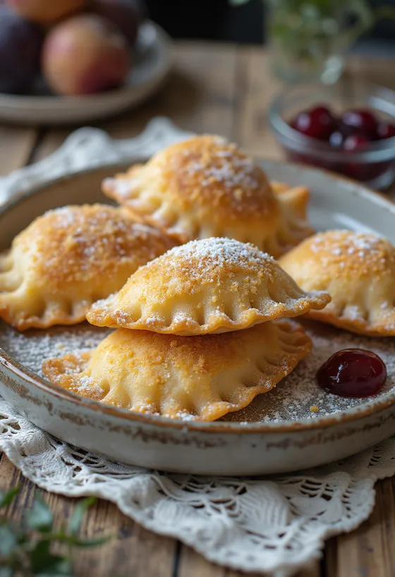 Friskkogte blommeboller, drysset med ristet rasp.